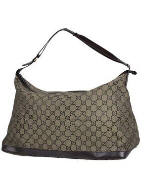 Gucci GG Pattern Shoulder Bag Sports Canvas Brown